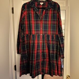JCrew Holiday Plaid Dress